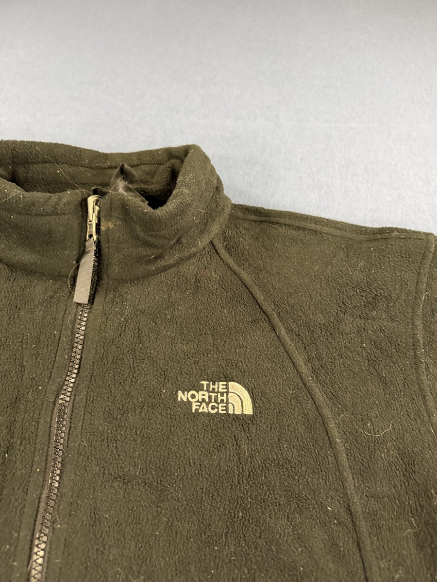Zwarte The North Face rits-vest, maat M (fleecevest / fleecetrui)