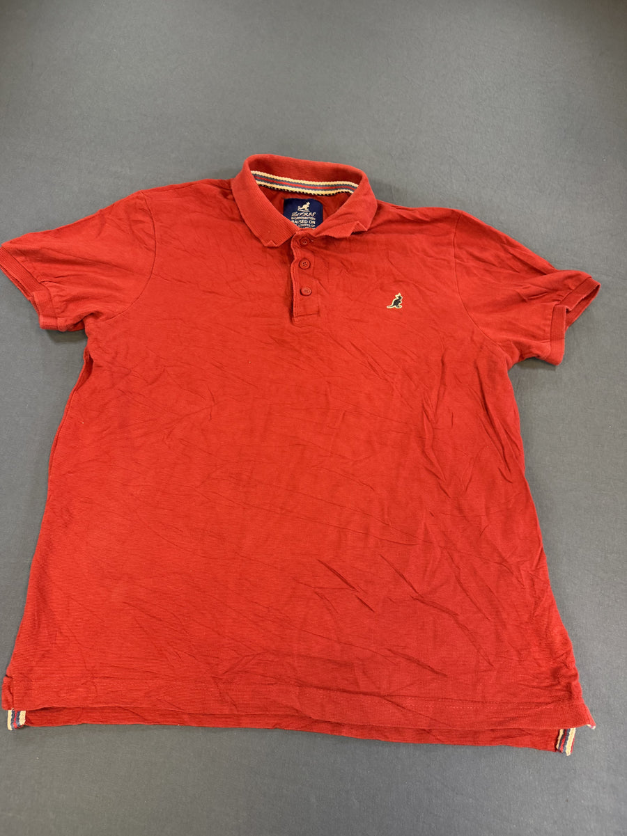 Rood poloshirt (Kangol polo), maat L