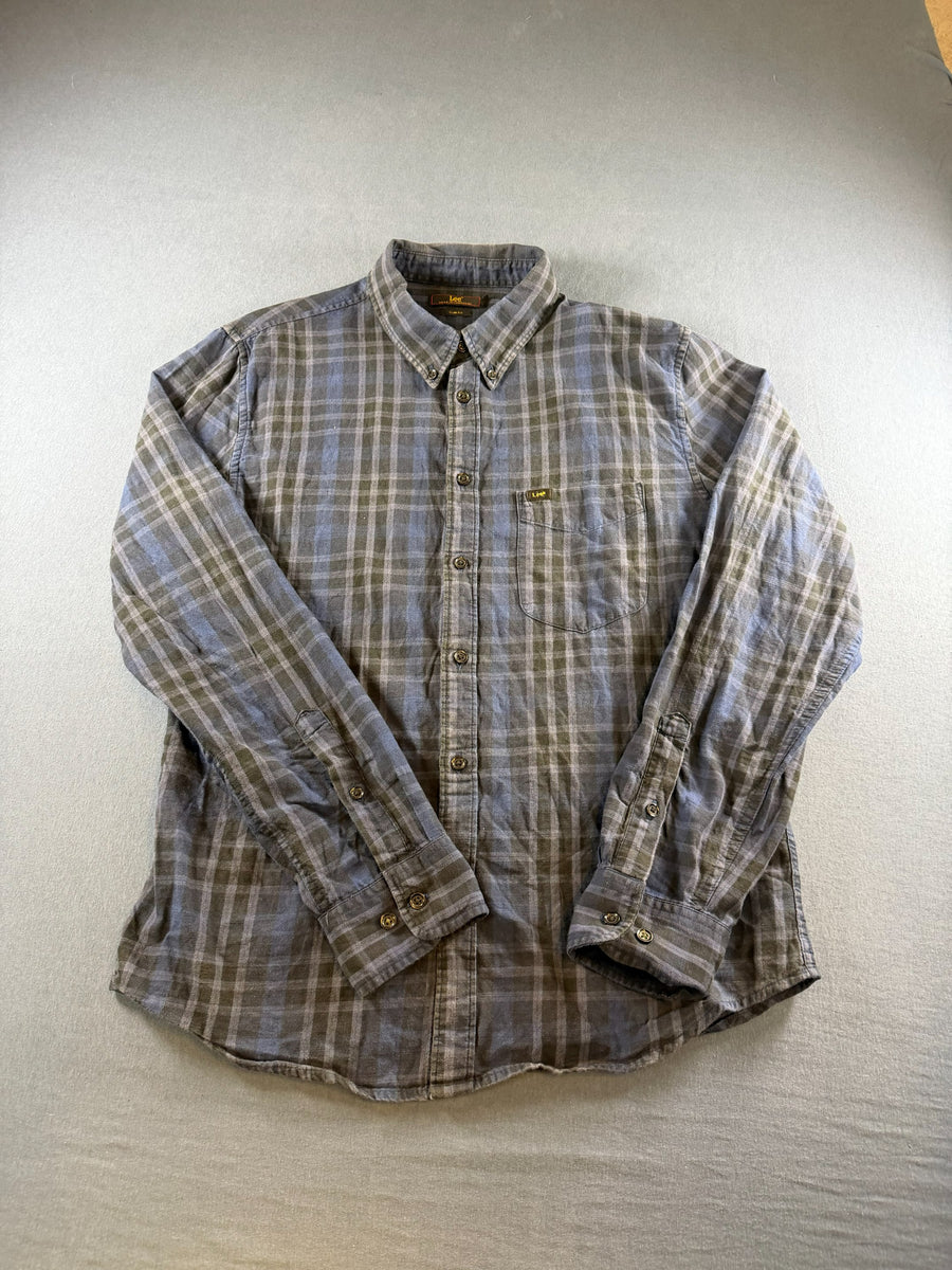Lee Blouse blauw geruit