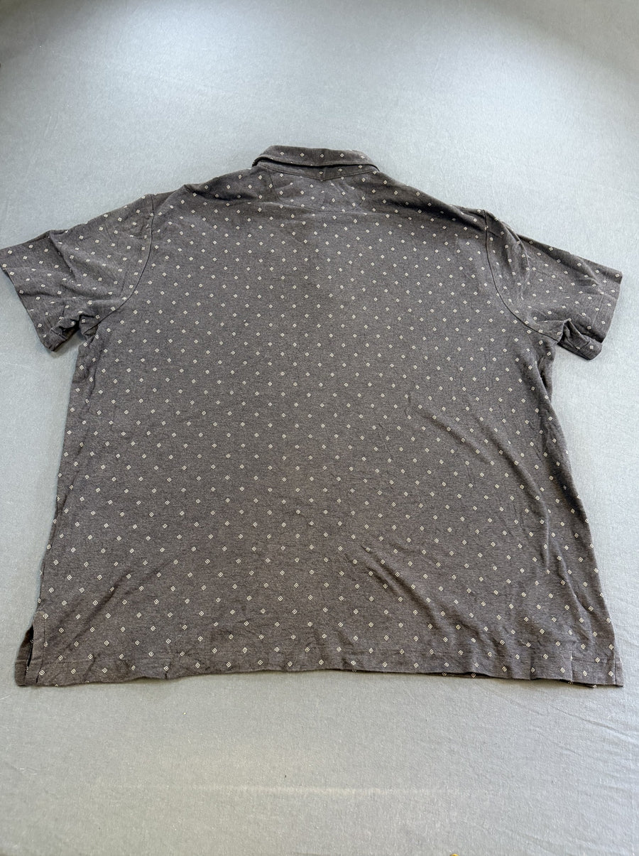 Grijze Polo Ralph Lauren poloshirt (polo / pique shirt) maat L met foulardprint