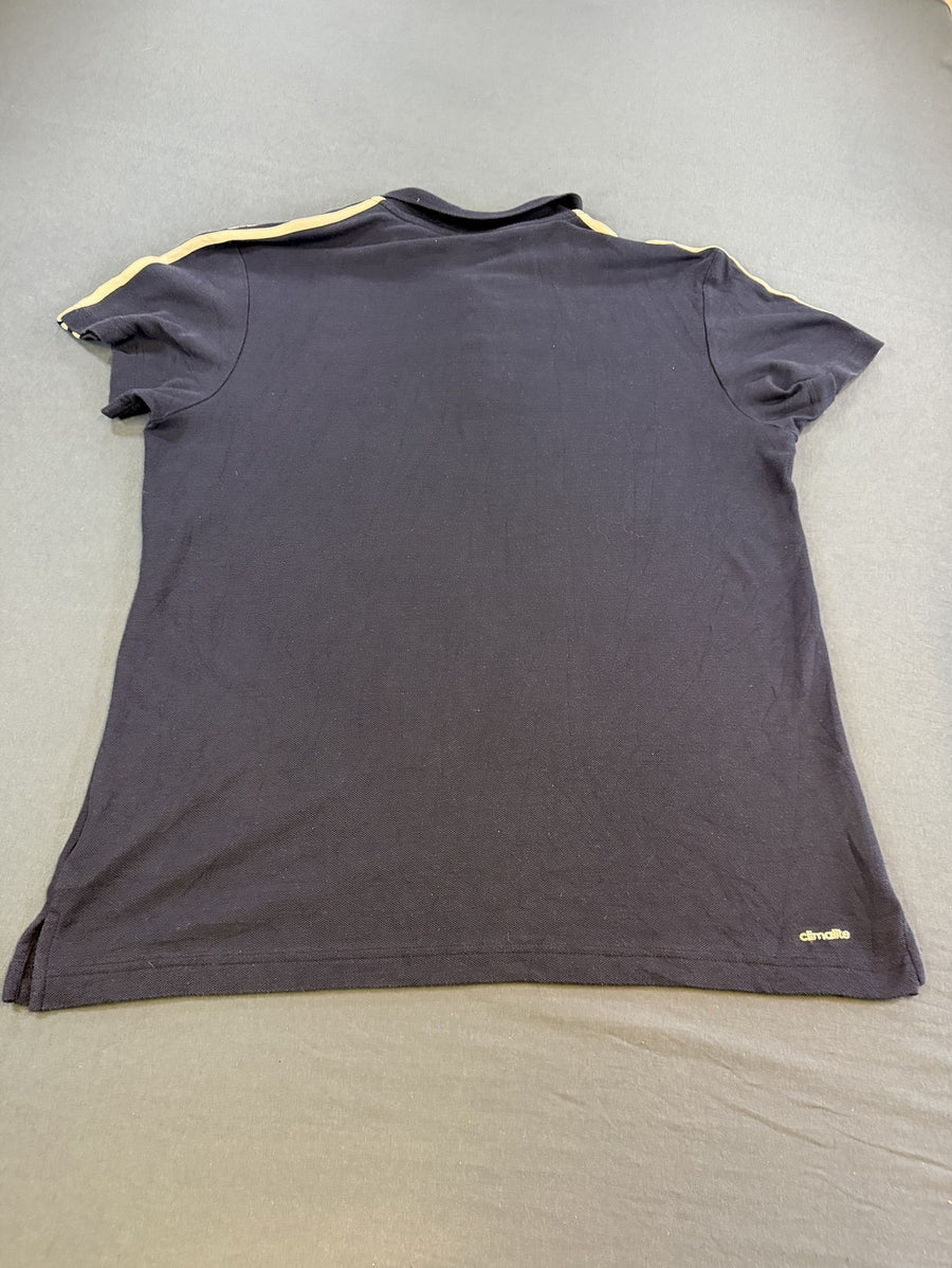 Blauwe adidas polo (poloshirt) maat XL – piqué katoen met 3-stripes