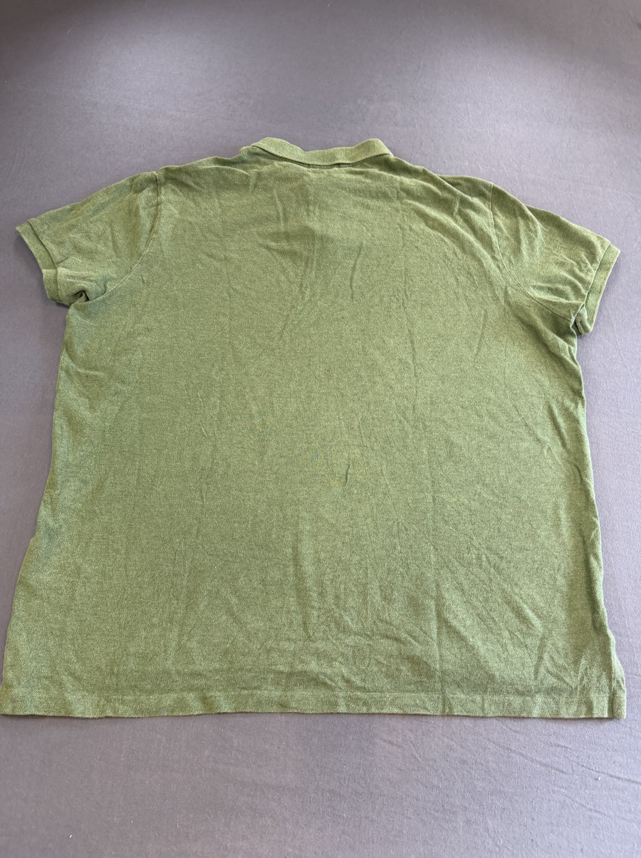Olijfgroen Polo Ralph Lauren piqué polo, maat XXL Slim Fit (poloshirt / polo top) heren