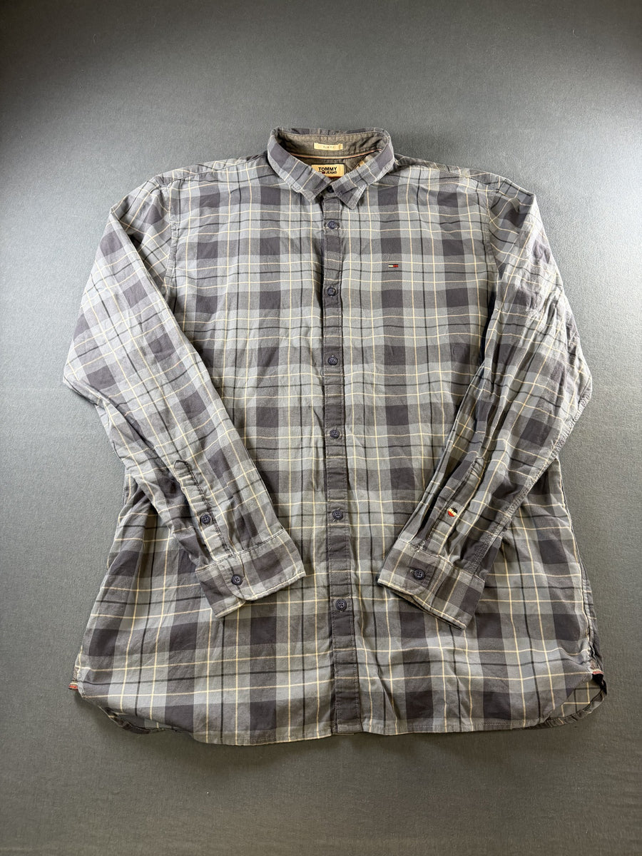 Tommy Jeans Blouse blauw geruit
