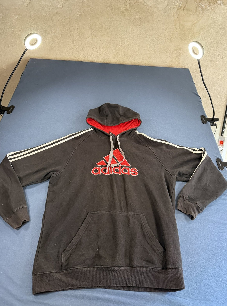 Adidas Badge of Sport hoodie zwart, maat XL (sweatvest / capuchontrui)