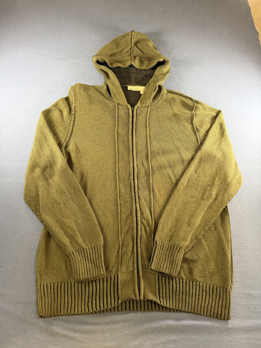 DKNY Jeans hoodie met rits groen heren maat XL sweatvest ritsvest