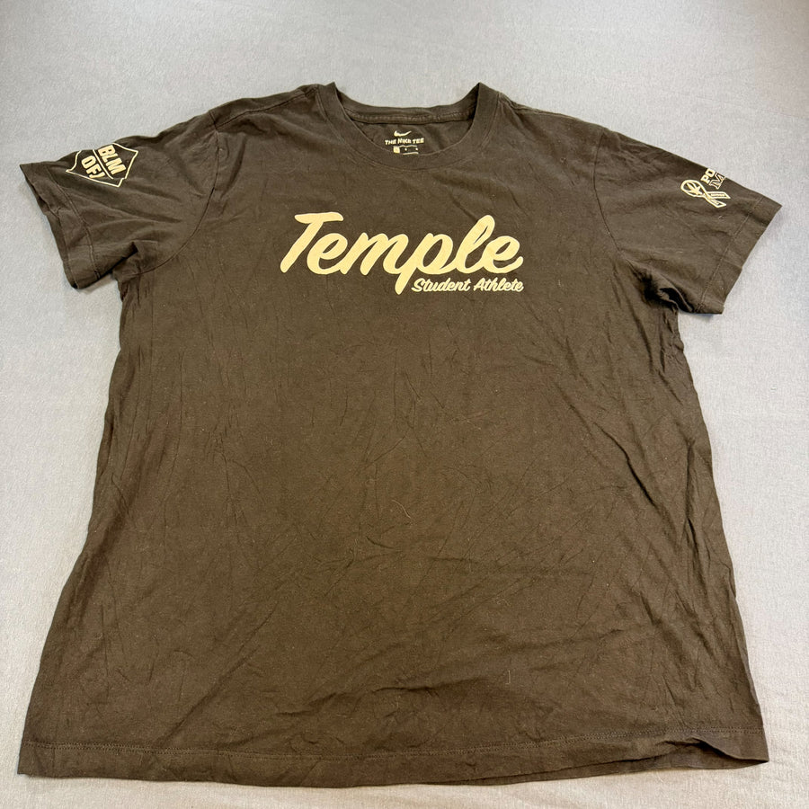Nike T-shirt zwart print Temple Owls The Nike Tee