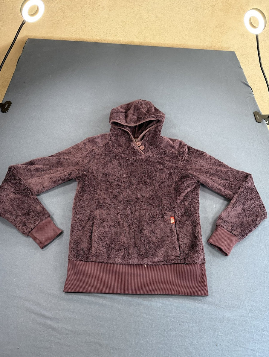 Paarse sherpa fleecetrui (fleecehoodie/fleecevest) The North Face - maat M