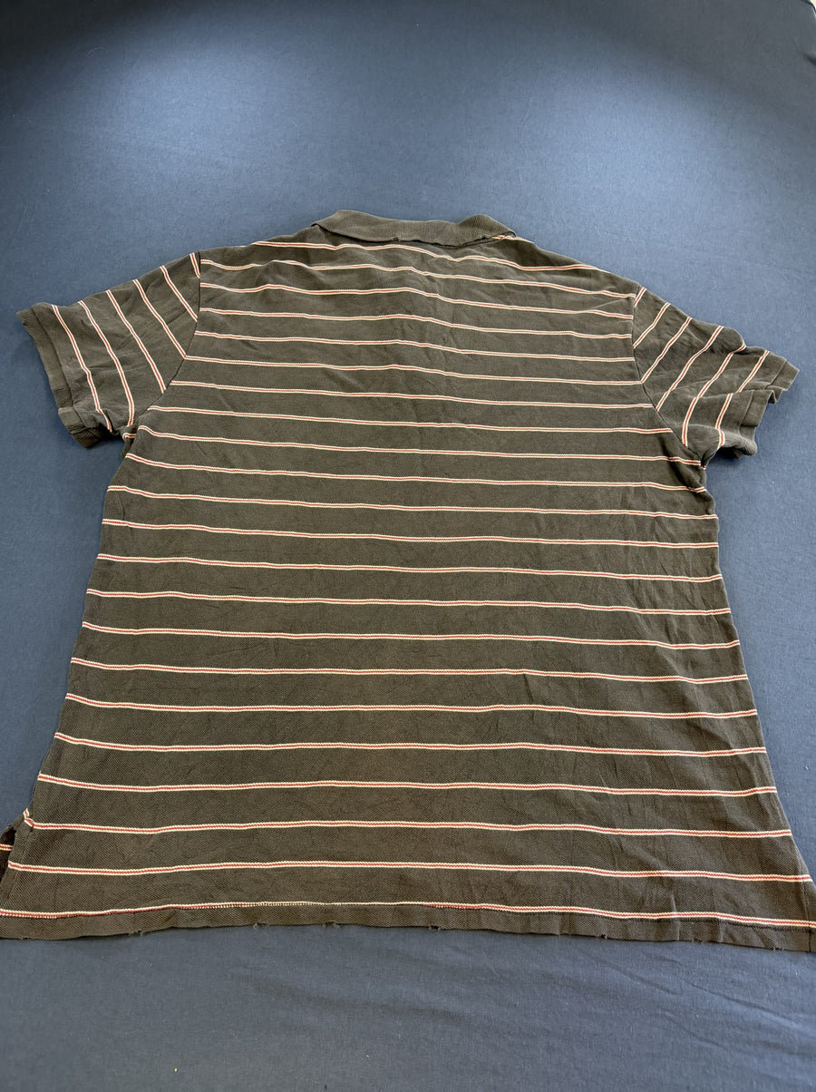 Grijs-Olijfgroen Gestreepte Polo Ralph Lauren (Poloshirt / Pique Shirt) Maat XXL