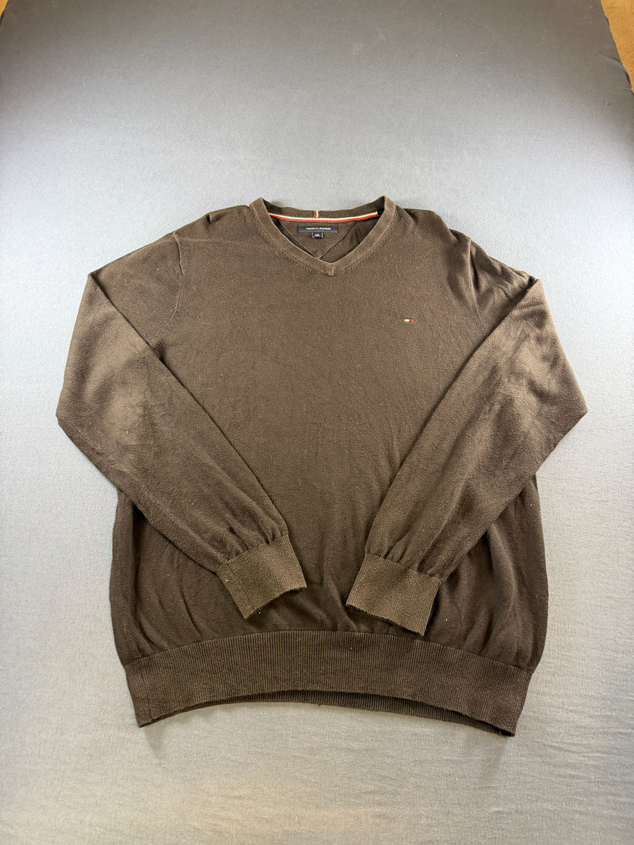 Tommy Hilfiger trui zwart heren maat L v-hals v-neck sweater pullover