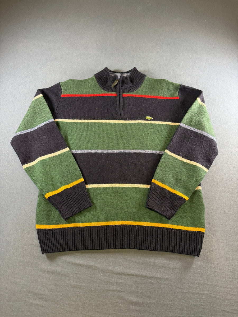 Lacoste Trui groen gestreept