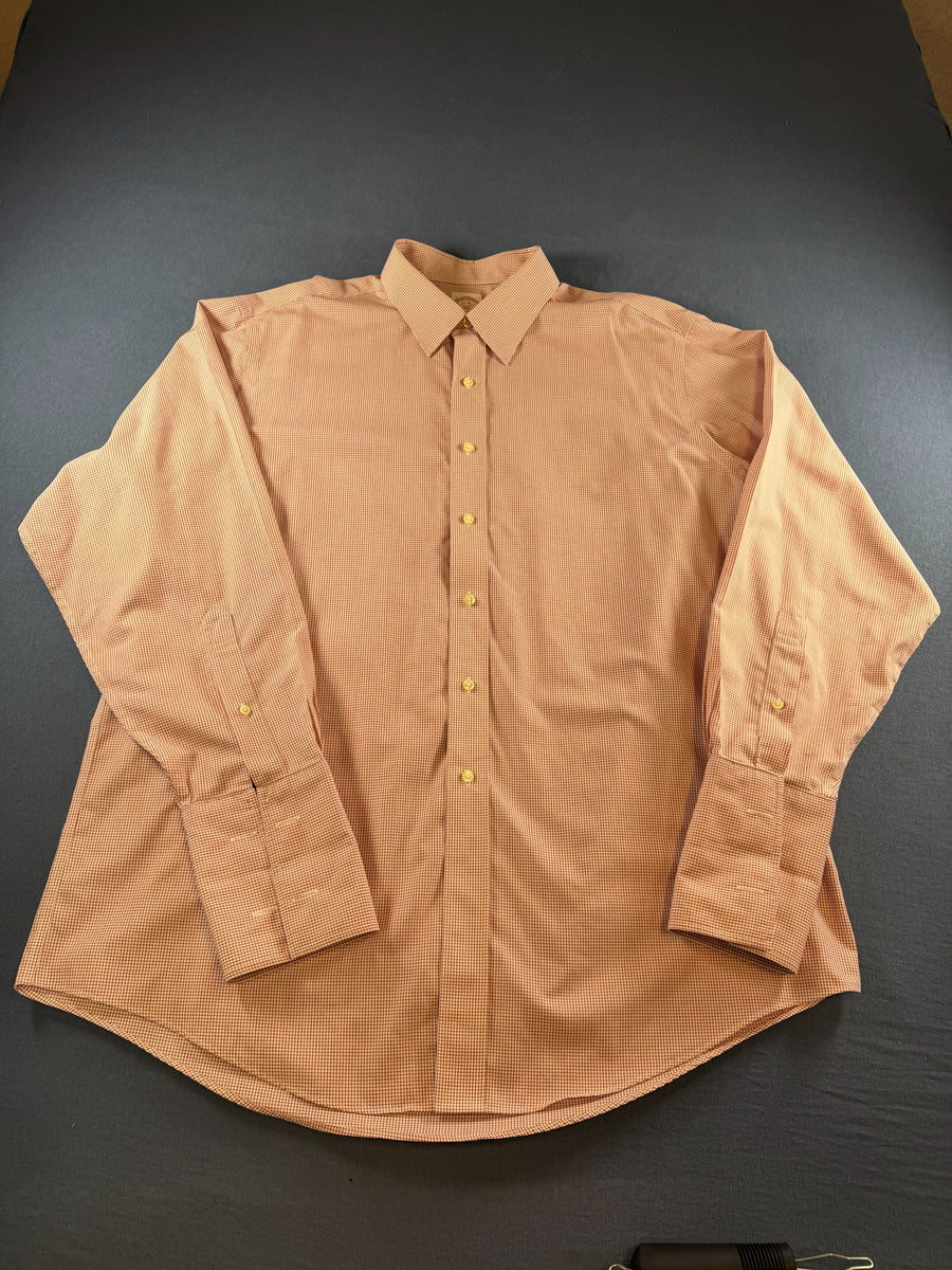 Brooks Brothers Blouse oranje geruit