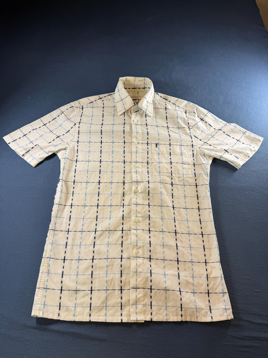 Saint Laurent Blouse wit geruit