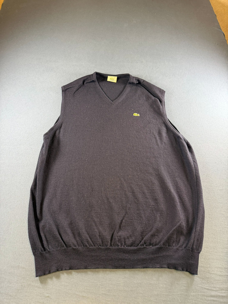 Lacoste bodywarmer zwart dames maat XL gilet mouwloos vest vintage
