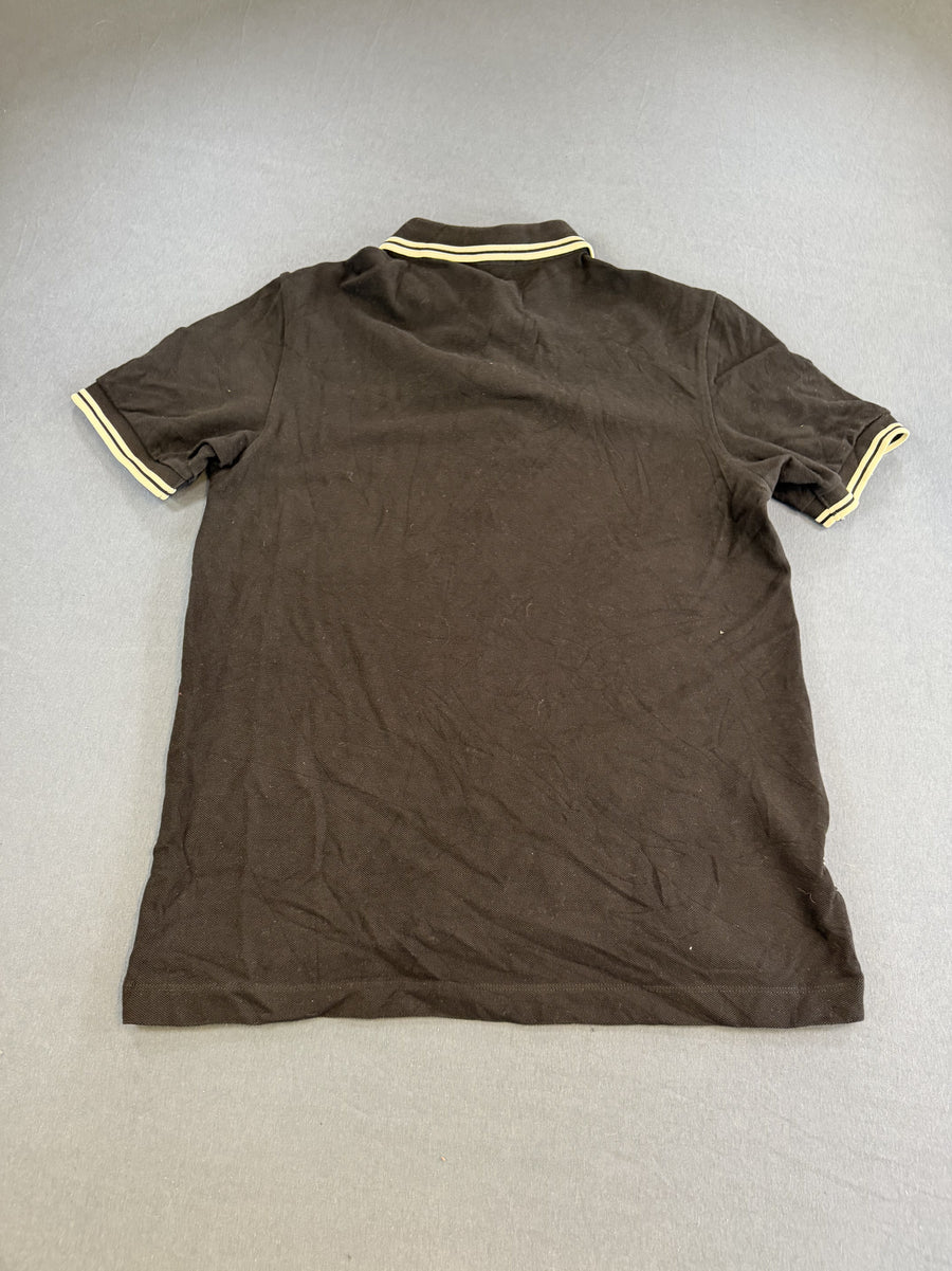 Wit Fred Perry polo maat M (poloshirt) met crème twin tipping