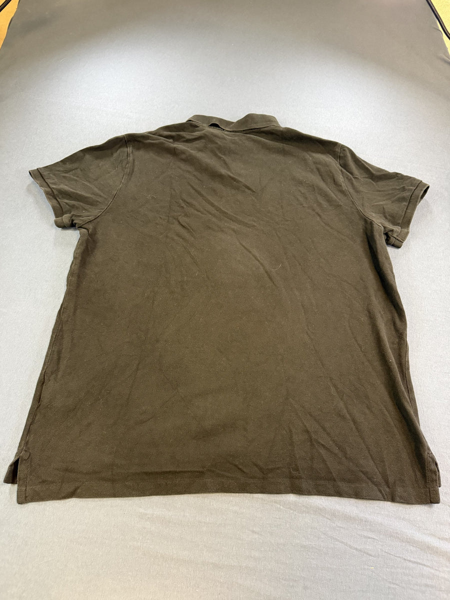 Zwart poloshirt van Polo Ralph Lauren (piquéshirt), maat XXL Custom Slim Fit