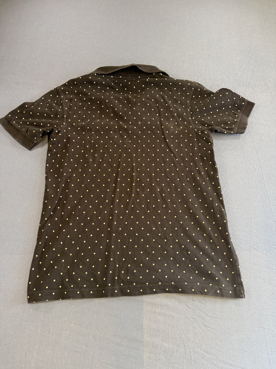 Zwart stippendessin (Fred Perry piqué polo / polohemd), maat XS