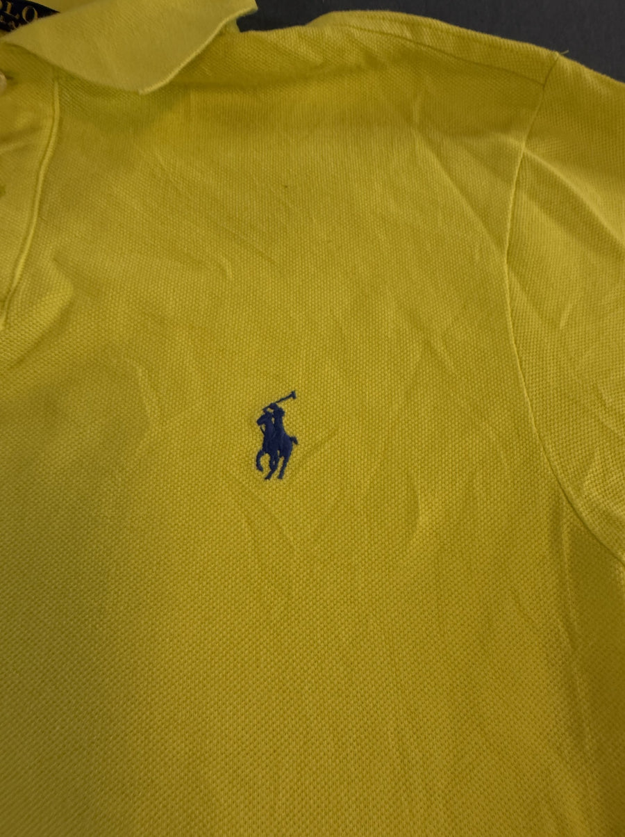 Geel Polo Ralph Lauren poloshirt (piqué polo), heren maat M, Slim Fit
