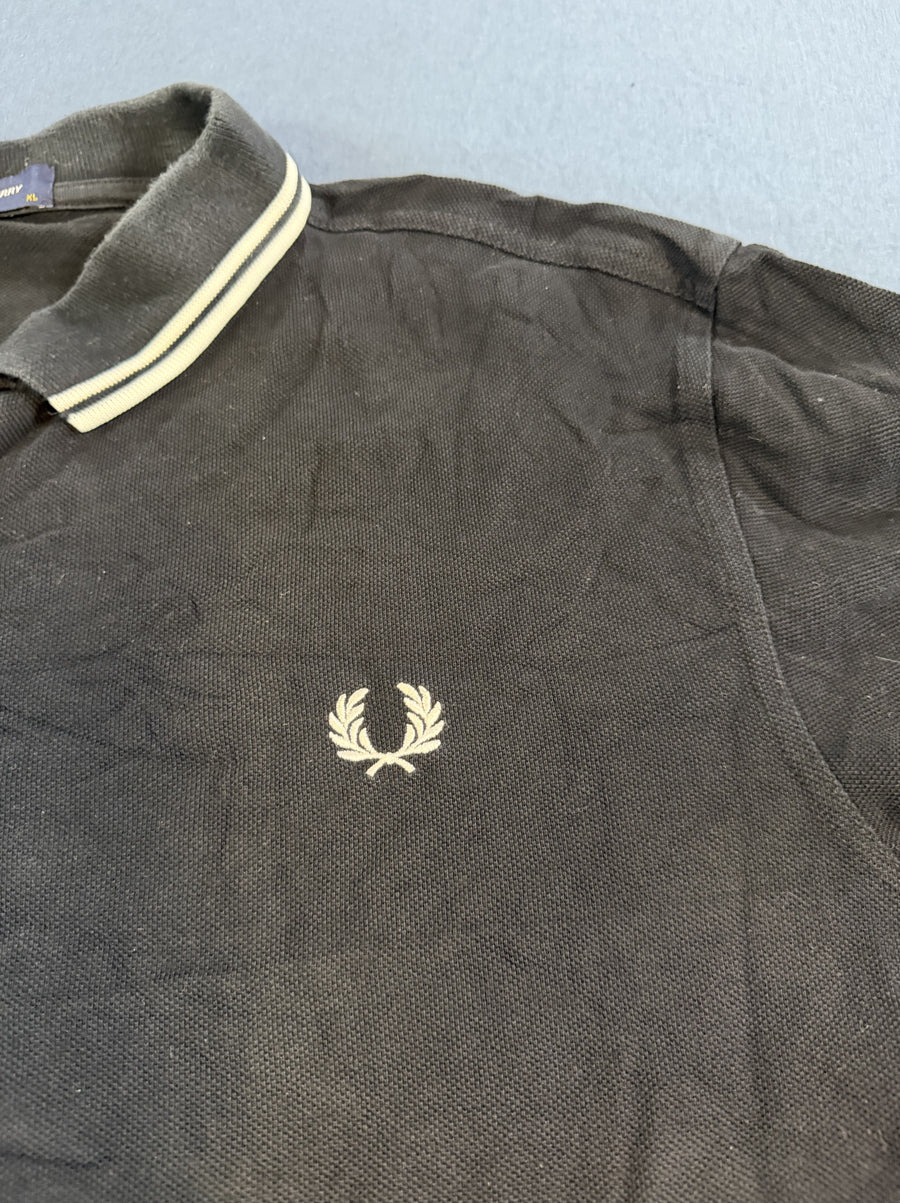 Zwarte Fred Perry twin-tipped polo (poloshirt), maat XL