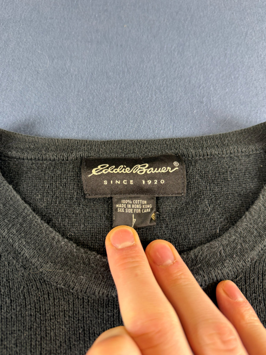 Eddie Bauer Trui zwart gestreept
