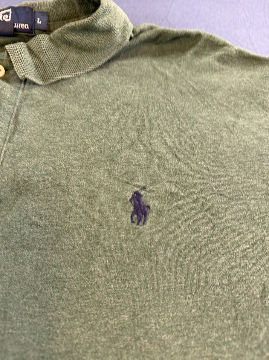 Groene Polo Ralph Lauren piqué polo (poloshirt / casual shirt), maat L