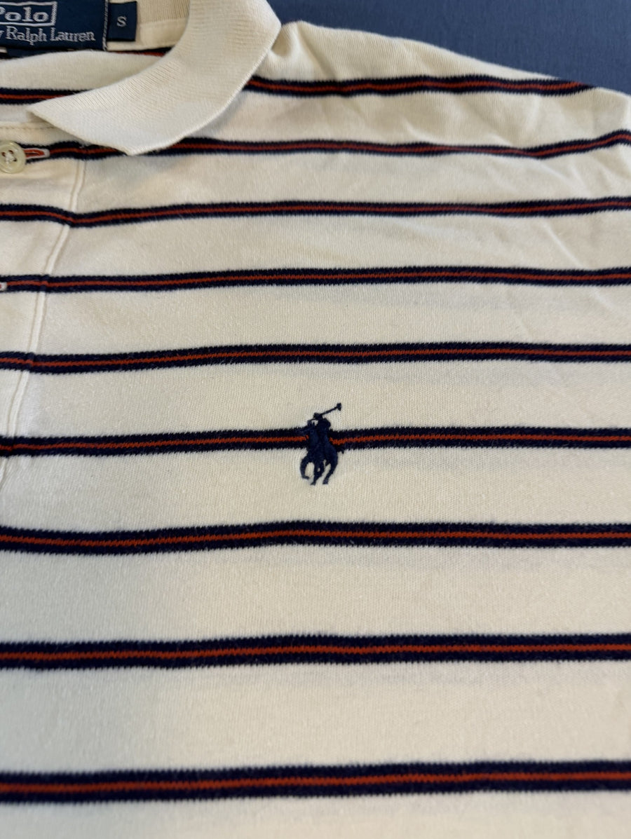 Beige poloshirt Ralph Lauren (piquépolo) met streep, maat S