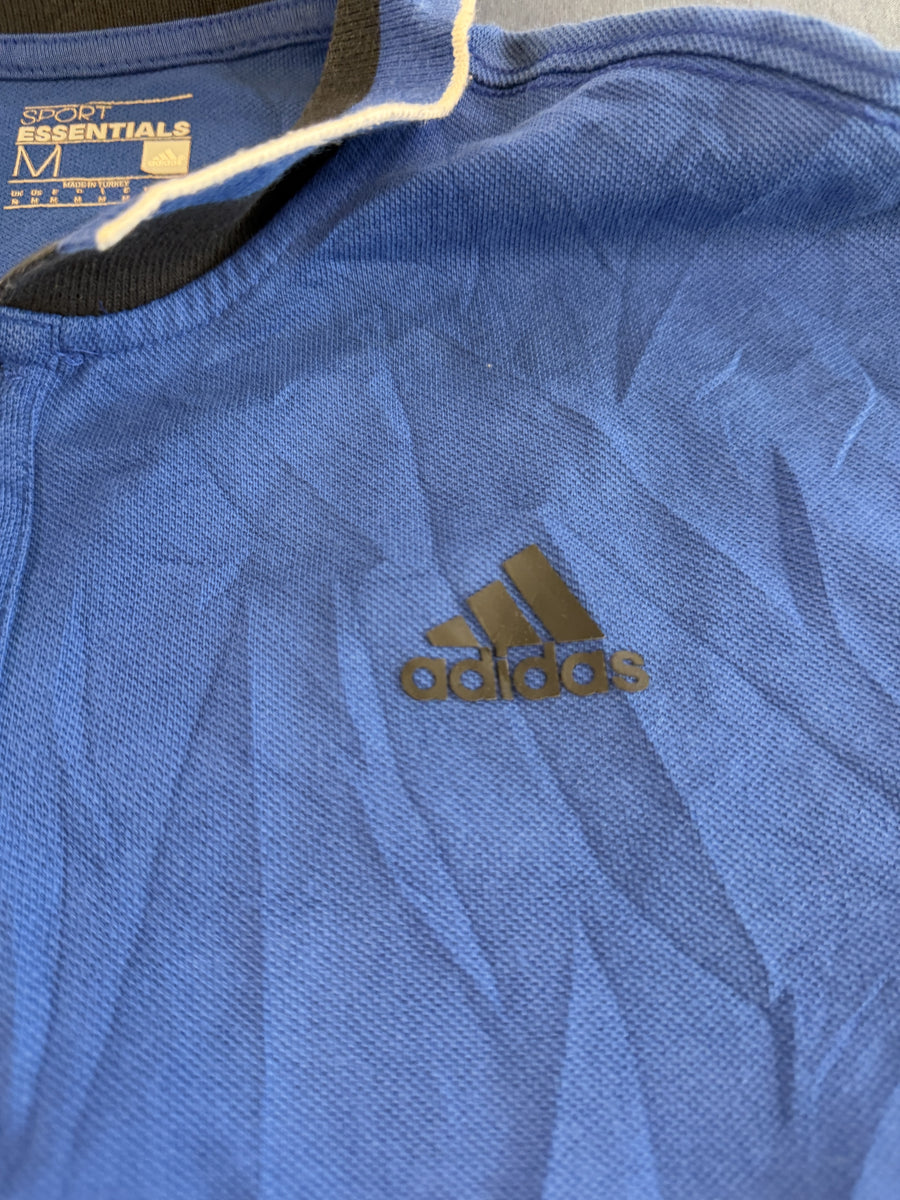 Blauwe adidas polo (sportshirt), maat M