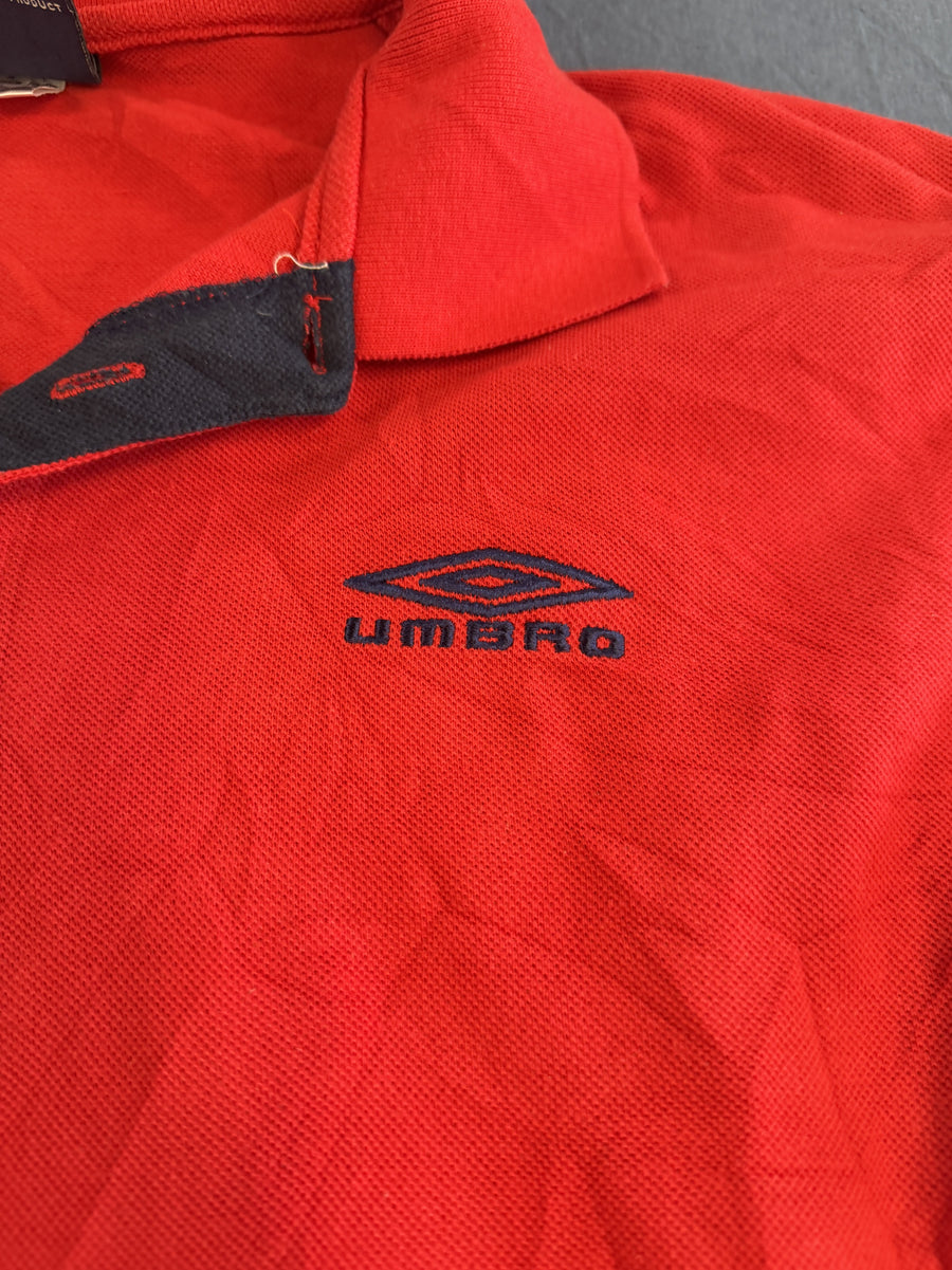 Rode Umbro polo (sportshirt), maat M