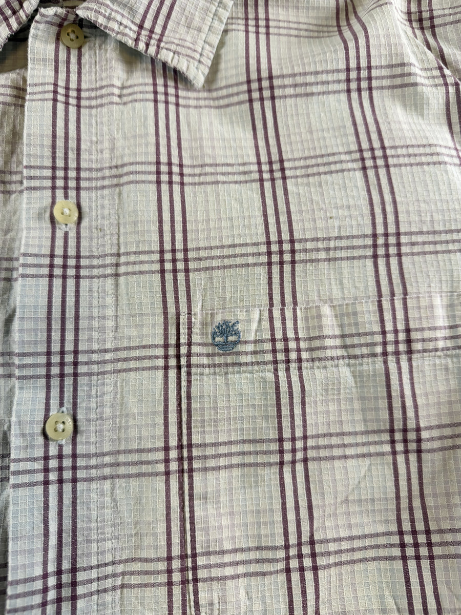 Beige Timberland ruitblouse, maat M (houthakkershemd / flanelshirt) katoen