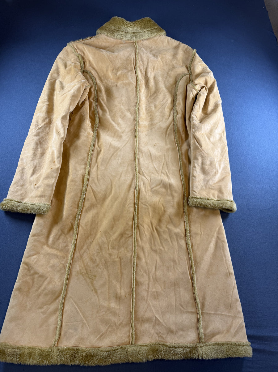 Beige lammy coat maat M (Afghaanse jas / shearling-jas), Vintage Dressing