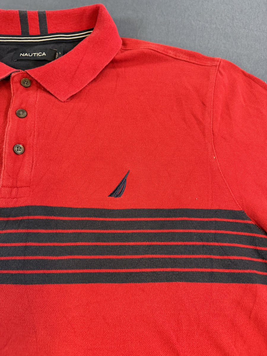 Rood Nautica piqué poloshirt (sportpolo / golfshirt) maat XL