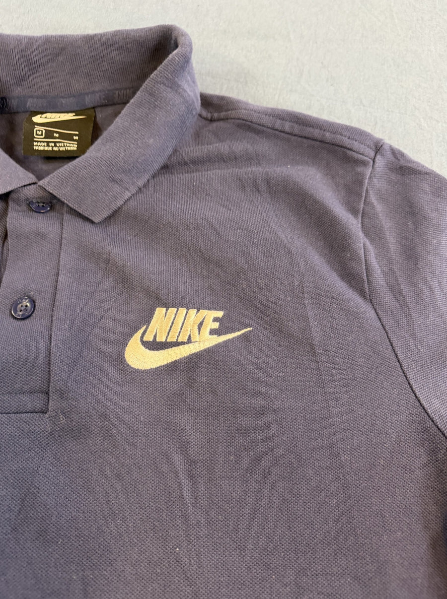 Blauw Nike herenpolo (poloshirt) maat M - katoen