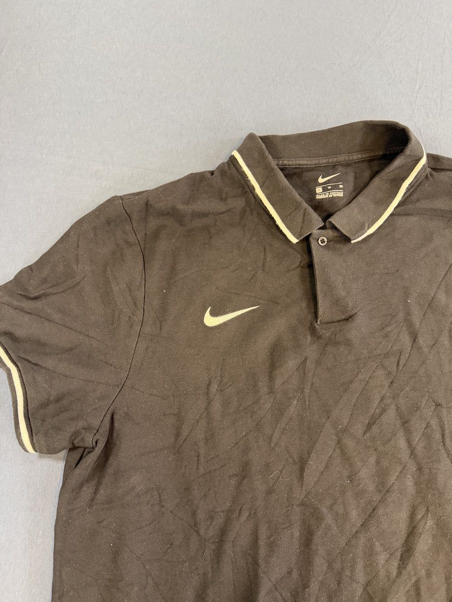 Nike heren poloshirt zwart (piqué / golfpolo), maat XL, 100% katoen
