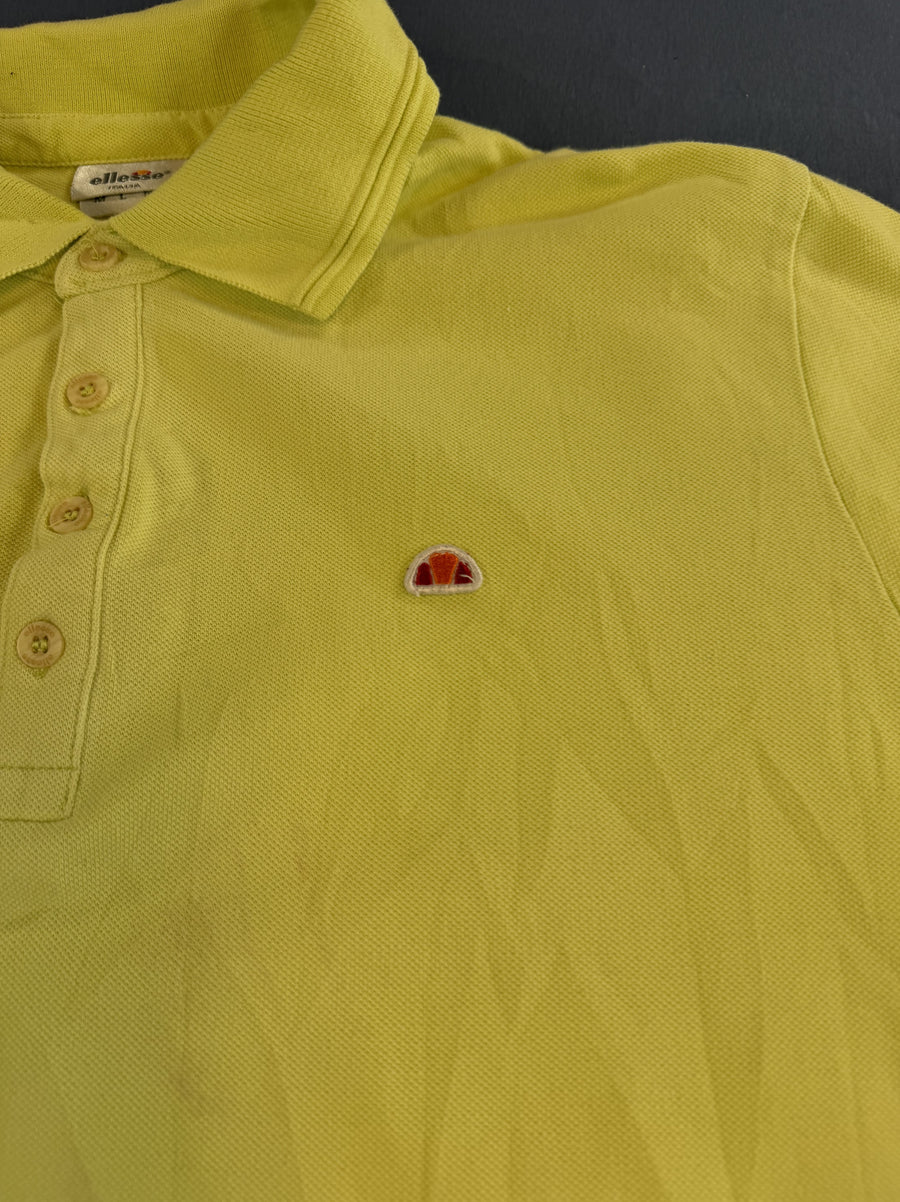 Geel Ellesse Italia polo heren (poloshirt piqué) maat L