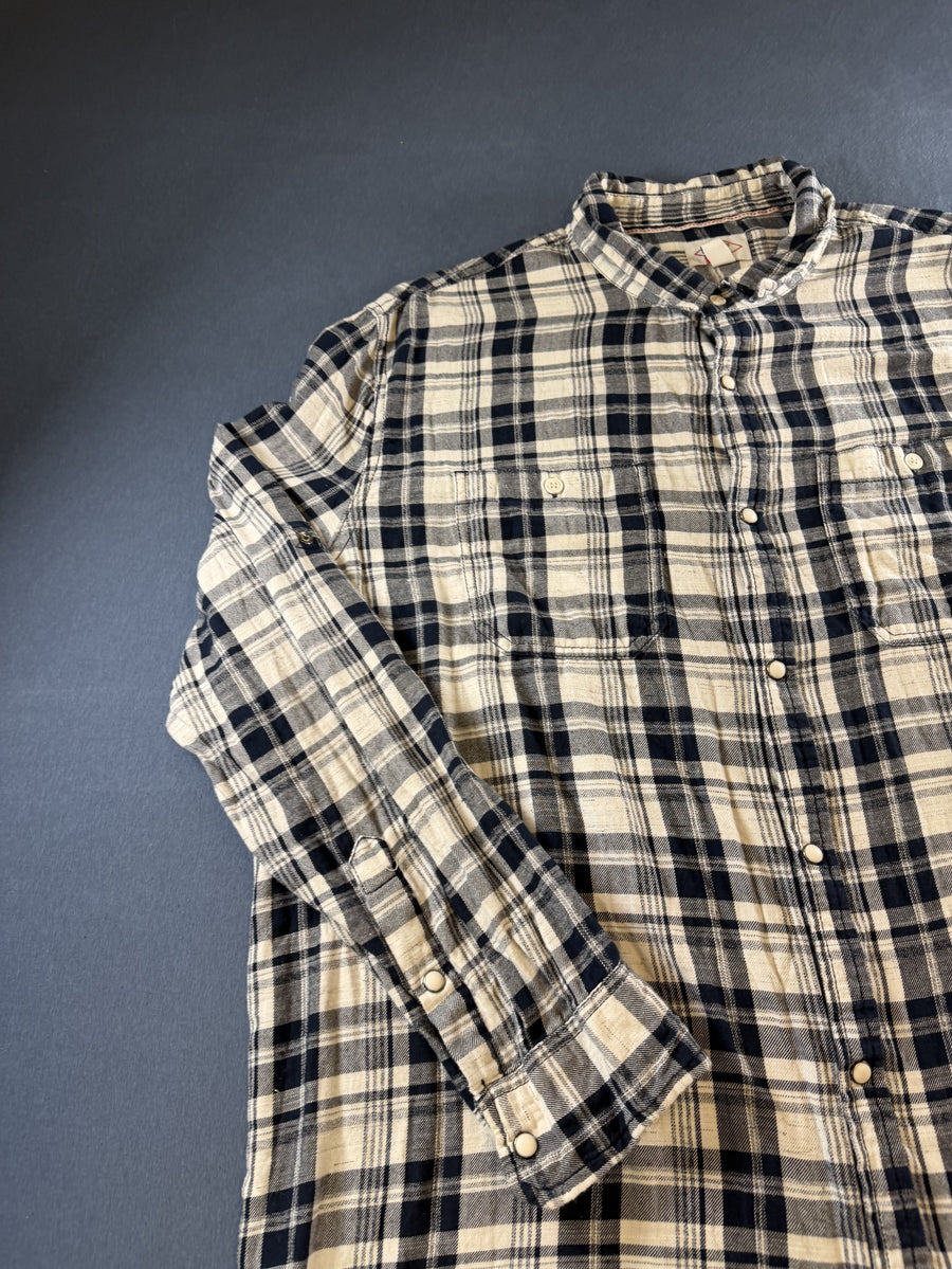 Blauw geruit flanel overhemd Lee (houthakkershemd/lumberjack blouse) heren maat XXL