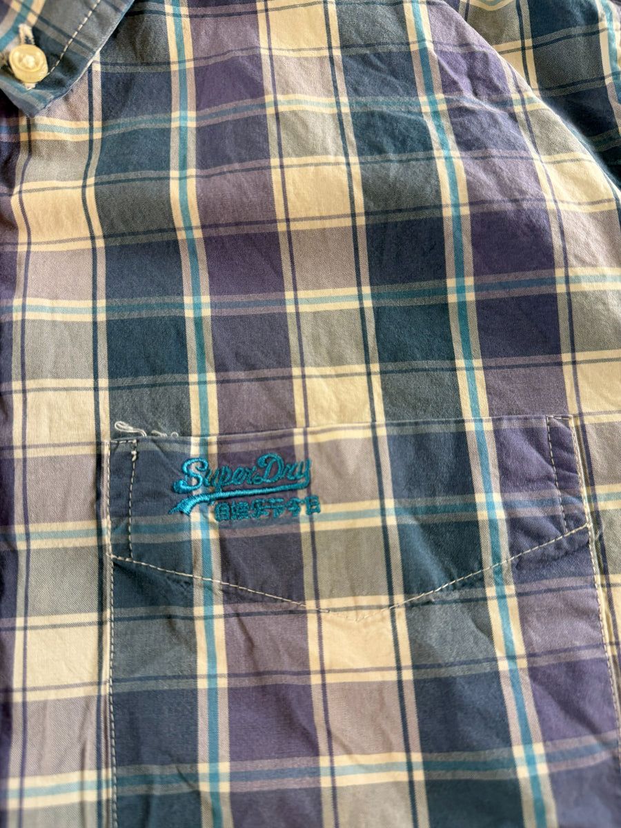 Superdry Blouse grijs geruit