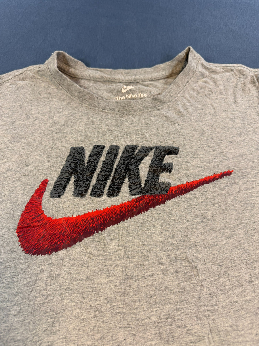 Nike The Nike Tee t-shirt grijs print heren maat L shirt