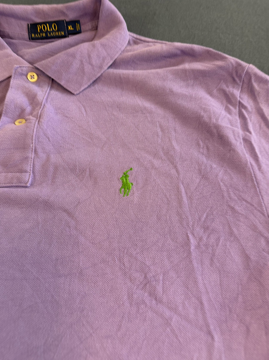 Paarse Ralph Lauren Piqué-Polo (Heren Poloshirt / Pikeshirt), Maat XL