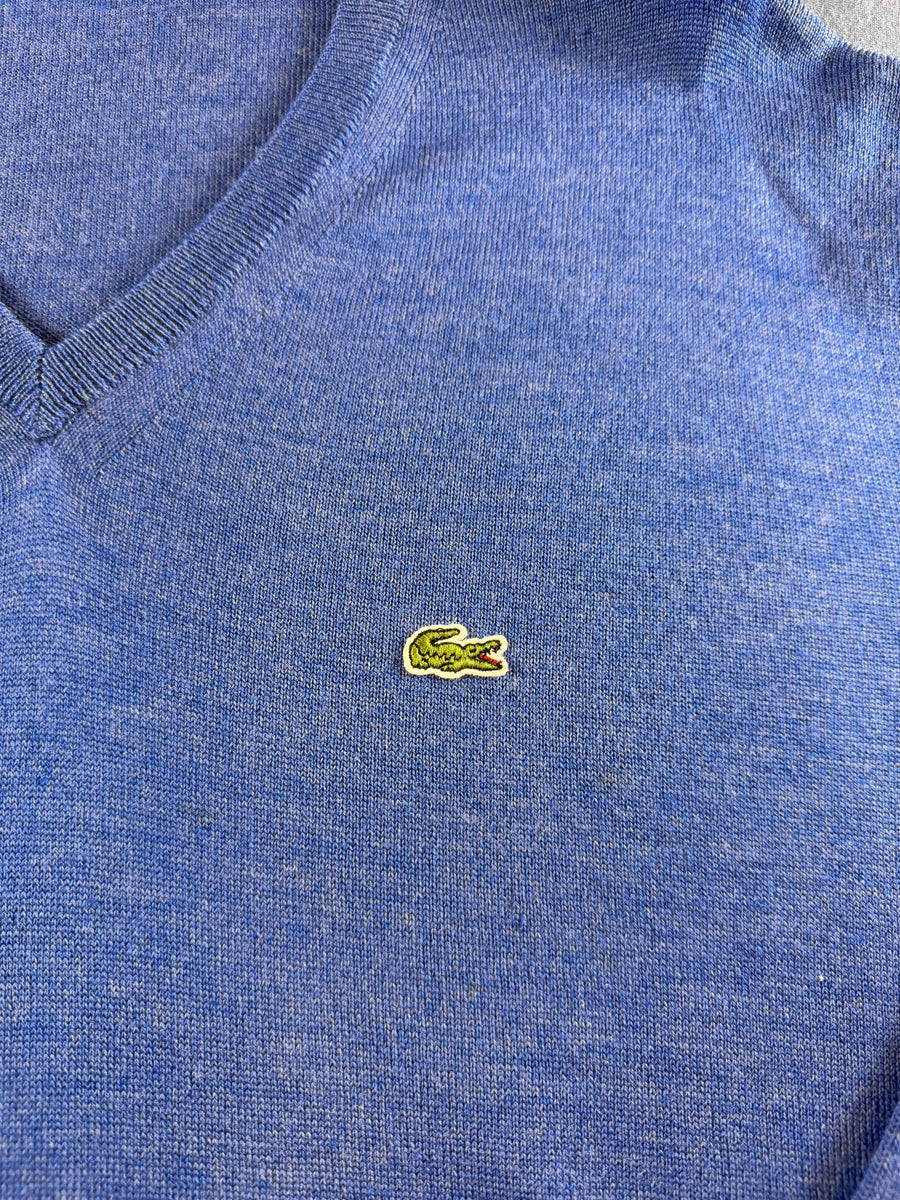 Lacoste trui blauw heren maat XXL v-hals v-neck sweater pullover vintage