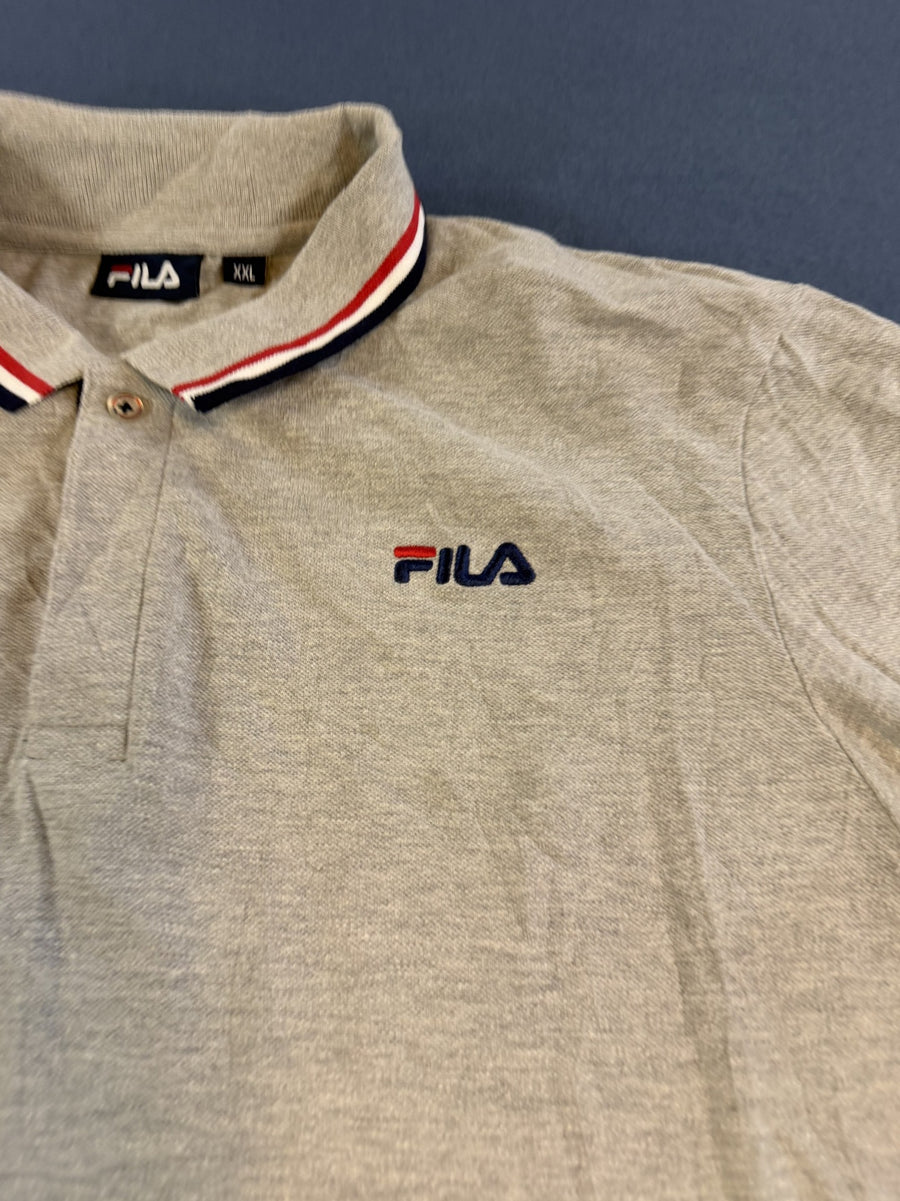 Grijze FILA polo maat XXL (poloshirt gemêleerd pique)