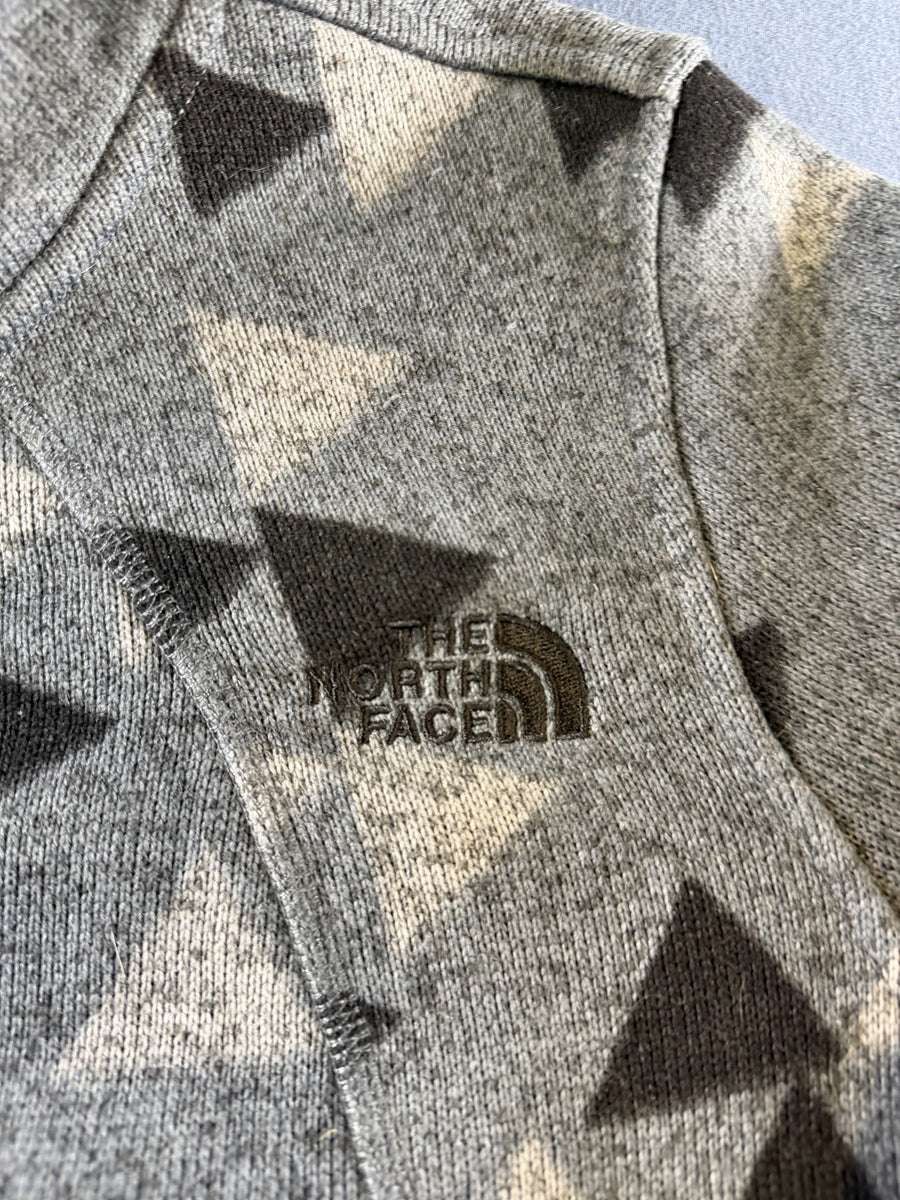 The North Face fleecejack grijs maat M driehoekprint
