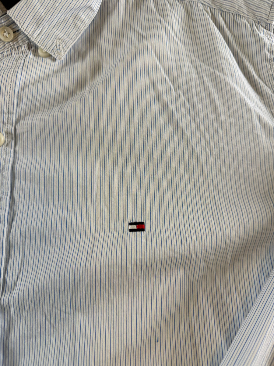 Tommy Hilfiger Blouse blauw gestreept New York Fit