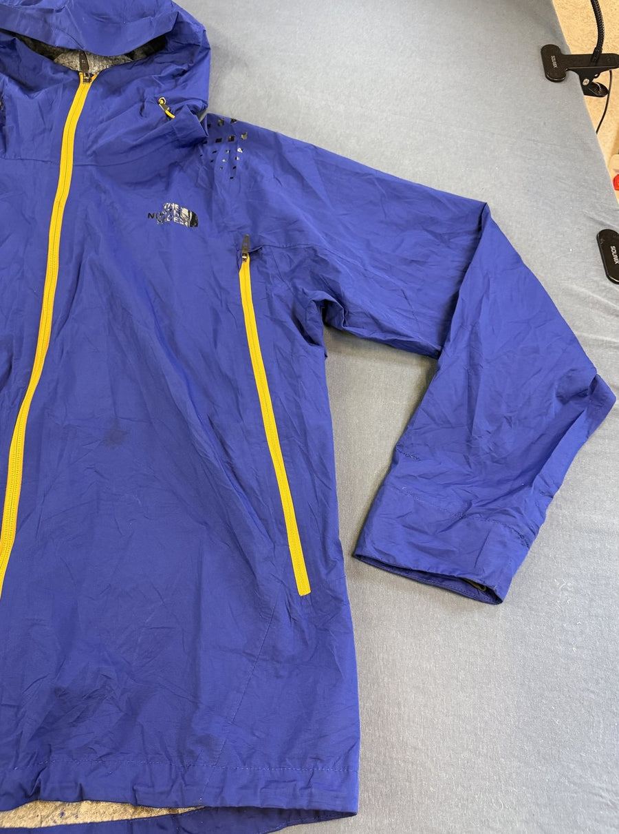 Blauwe The North Face regenjas, maat L (shell jas / windjak)