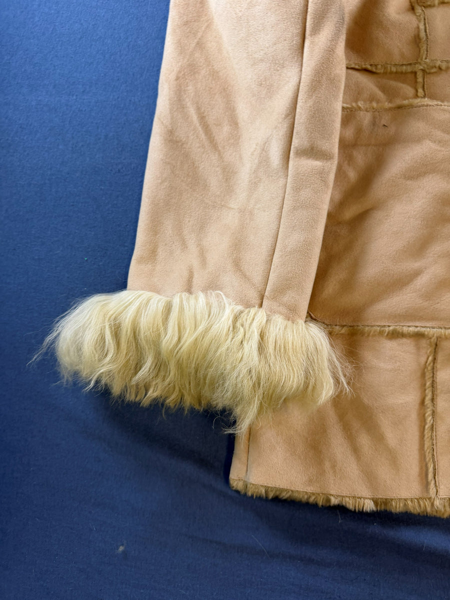 Vintage Dressing Afghaanse jas beige dames maat M