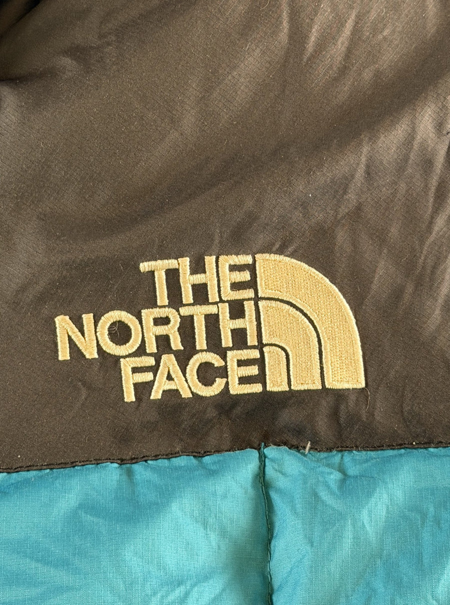 Blauwe The North Face jas, maat M (puffer jack / gewatteerde winterjas)