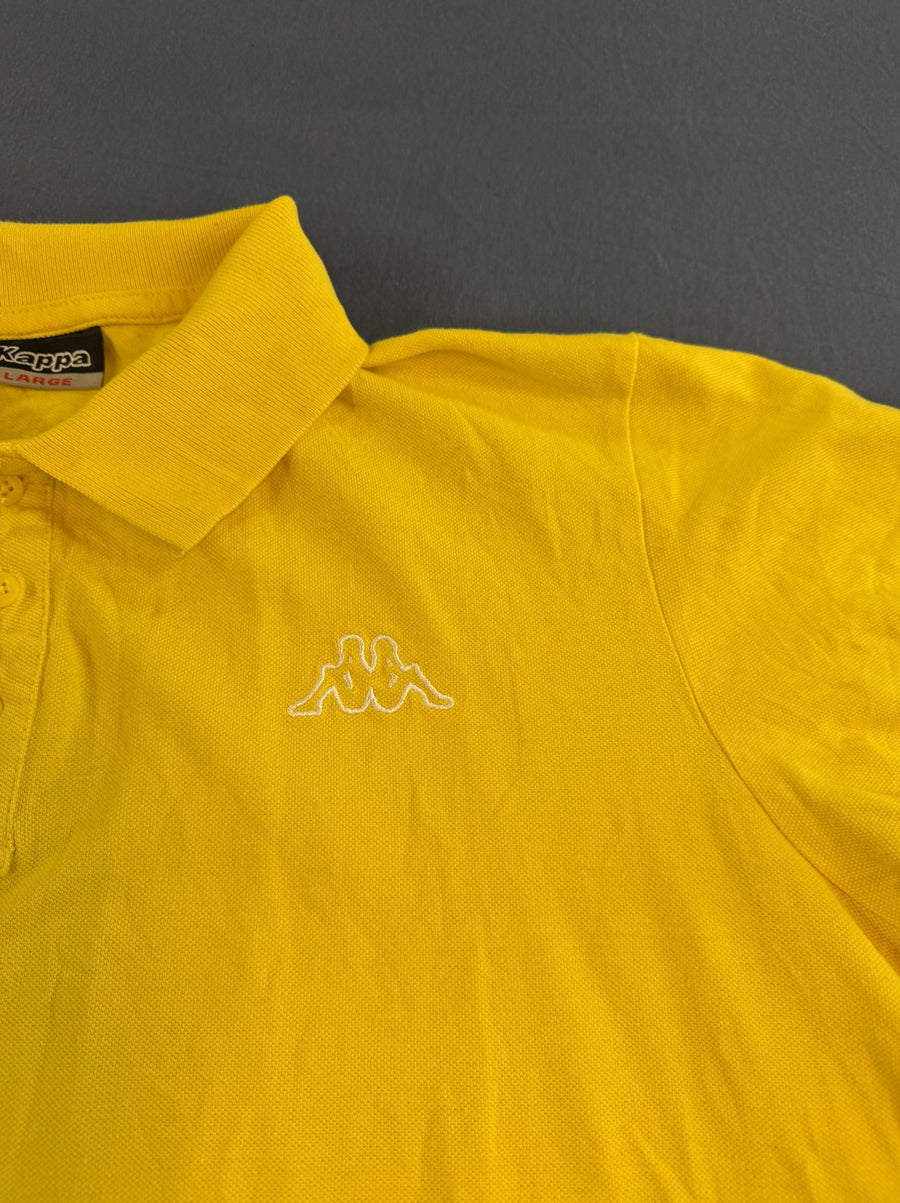 Geel Kappa polo (piqué poloshirt) heren, maat L