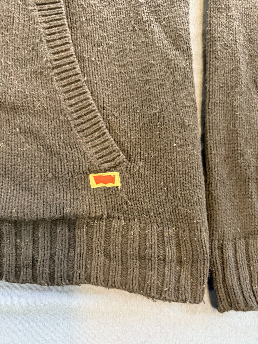 Levi's Hoodie met rits zwart