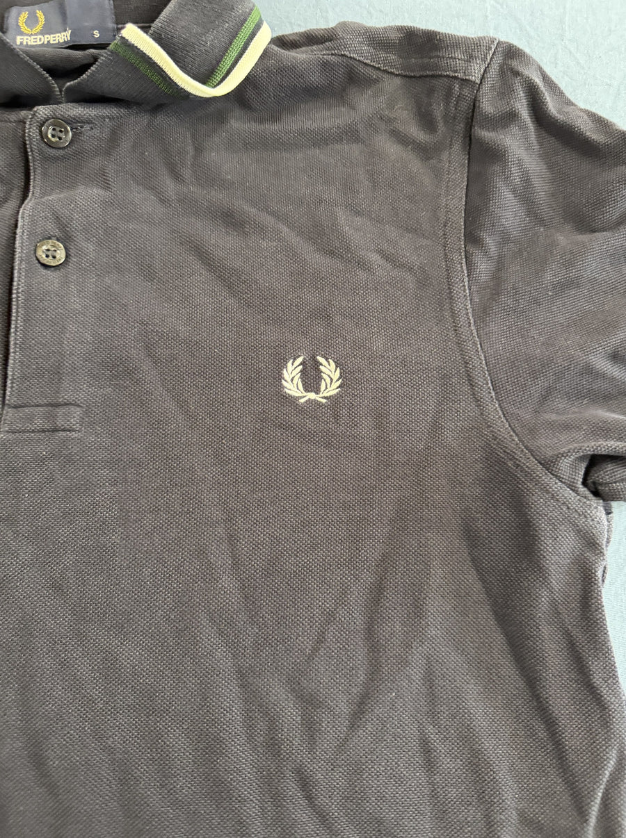 Fred Perry polo in het zwart (poloshirt / M3600), maat S