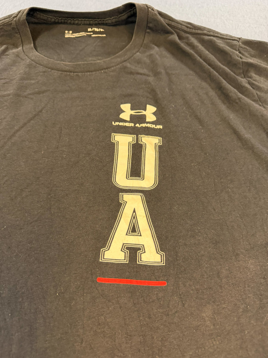 Under Armour Sportshirt zwart print HeatGear
