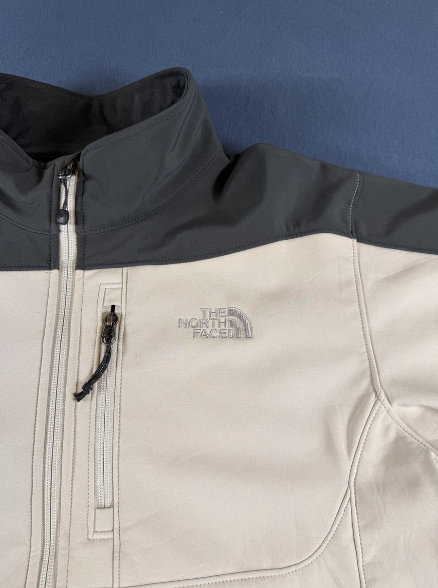 Wit heren jack (softshell outdoorjas / windjack), The North Face Apex Bionic, maat L