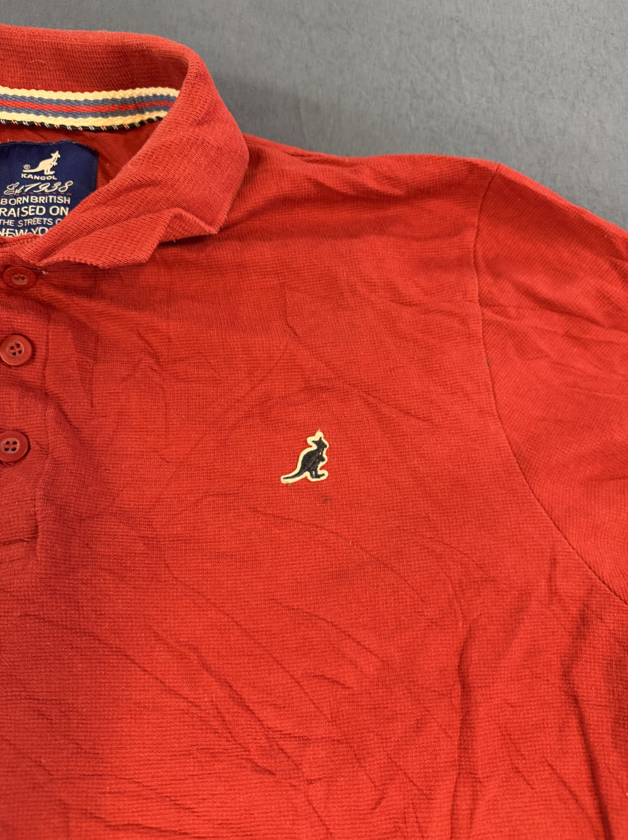 Rood poloshirt (Kangol polo), maat L